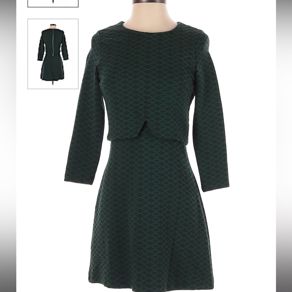 TOPSHOP casual green dress
